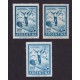 ARGENTINA 1959 GJ 1148 1148A 1148B ESTAMPILLAS NUEVAS MINT LOS 3 PAPELES U$ 36